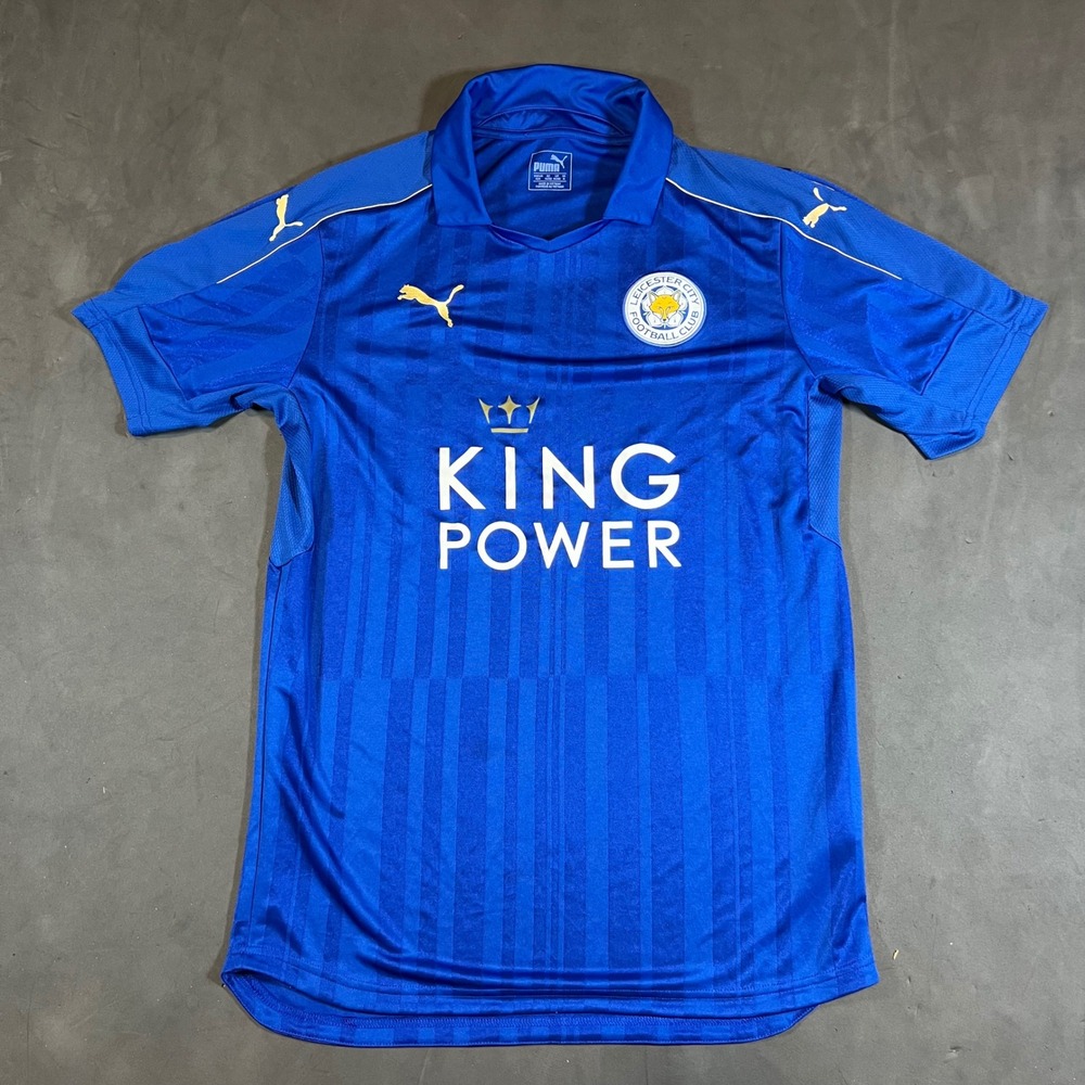 Puma Leicester City Jersey Mens Medium Blue Home 2016/17 Soccer Football Shirt